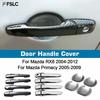 Door Handle Cover For Mazda RX8 2004-2012 Mazda Primacy 2005-2009 Chrome Carbon Fiber Car Trim Stickers Styling Accessories