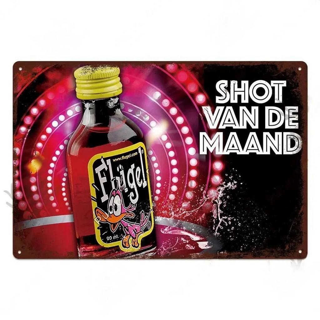 Metal Tin Signs Flugel Drinking Wall Decoration Plaque Vintage Art Poster Iron Painting for Man Cave Home Cafe Garden Club Bar