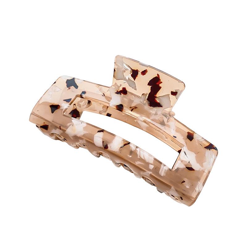 Bofeiya Leopard Print Hollow Claw Clip - Korean Style Shark Clip for Elegant Updos