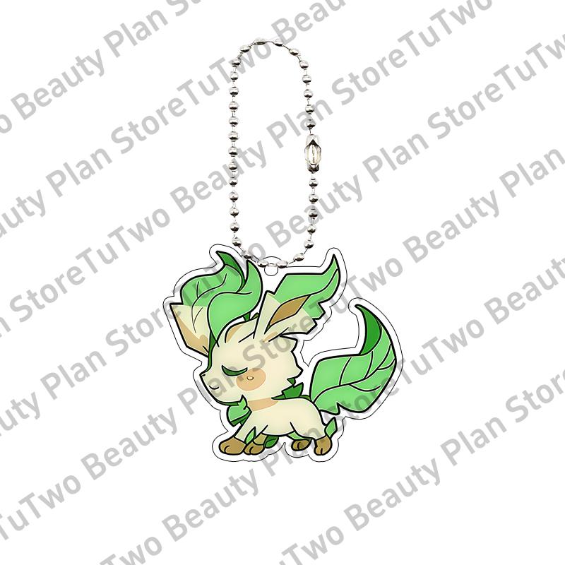 Cartoon Cute Anime Eevee Acrylic Keychain Leafeon Vaporeon Flareon Espeon Sylveon Jolteon Glaceon Bag Pendant Key Ring Gifts Toy