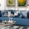 Blue and White Marble Pillowcase, Pillowcase Ultra Soft Polyester Material Living Room Sofa Back Car Pillowcase Decoration