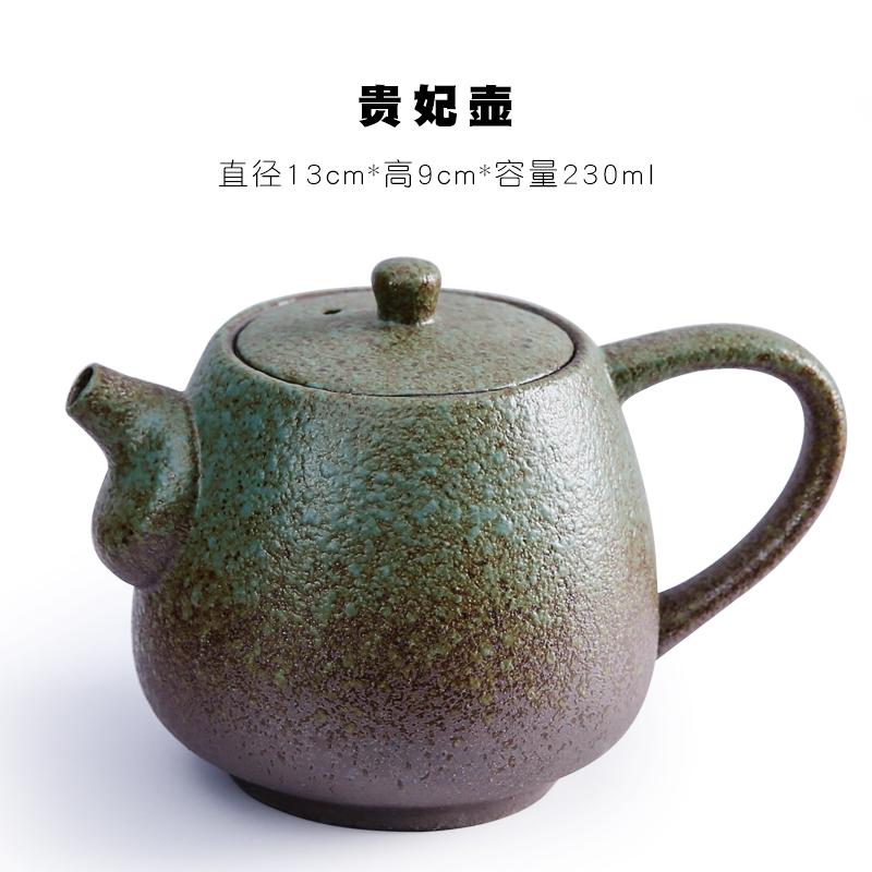 Japanese Style Stoneware Teapot Single Pot Large Capacity Side Handle Pot Household Retro Japanese Ceramic Kung Fu Tea Maker
