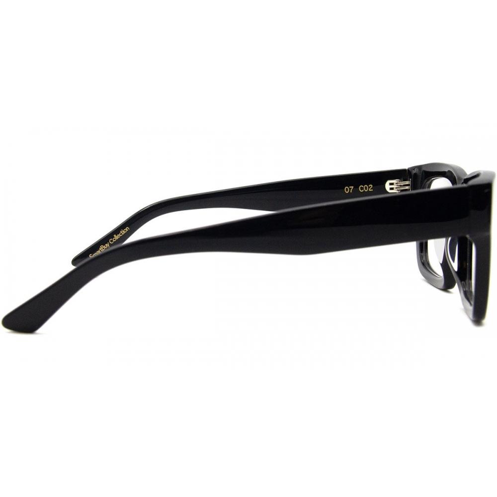 Smartbuy Collection Full Rim Square Black Fashion Unisex Eyeglasses Sette 07 C02