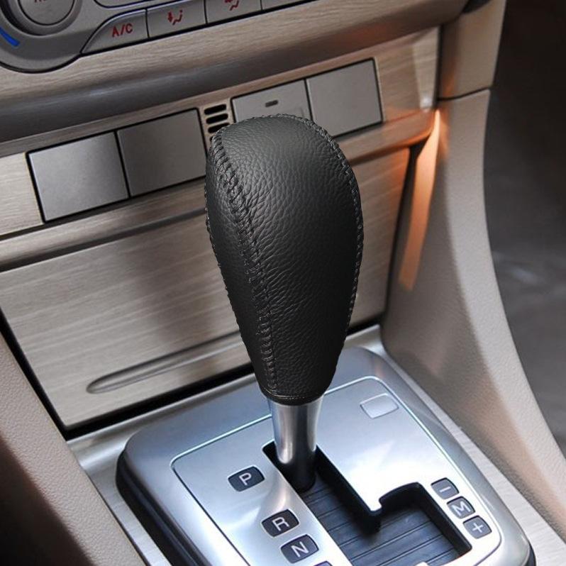 Customize Fit for Old Ford Focus Hand-sewn Genuine Leather Carbon Fiber Gear Shift Cover