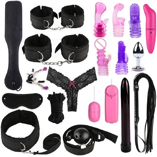 19pcs Adult Toys Fun Bed Game Fetish Restraints Play Set Binding Games Toys For Couple