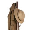 Coat Rack Sturdy Natural Bamboo Adjustable Floor Standing Bag Hats Hanger with 8 Hooks for Home/Bedroom/Office/Hallway/Entryway