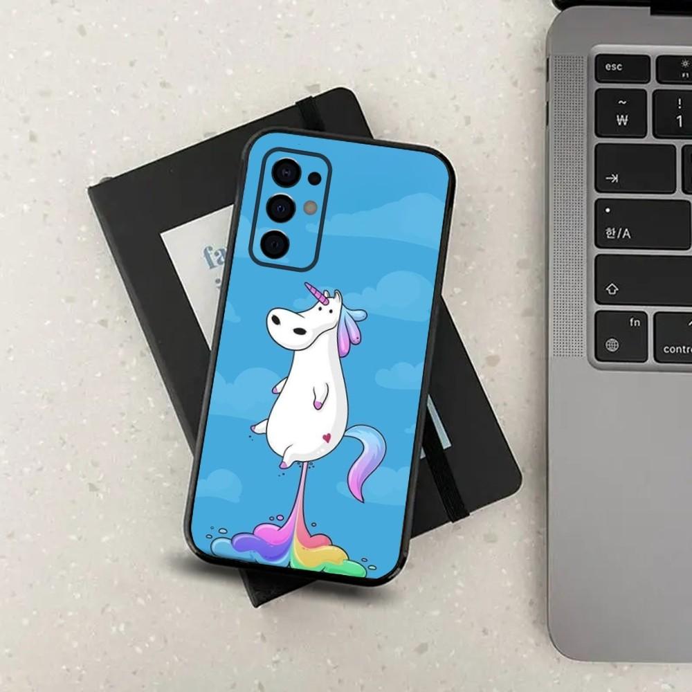 Unicorn cartoon Cute Phone Case For Samsung S24,S21,S22,S23,S30,Ultra,S20,Plus,Fe,Lite,Note,10,9,5G Black Soft Cover