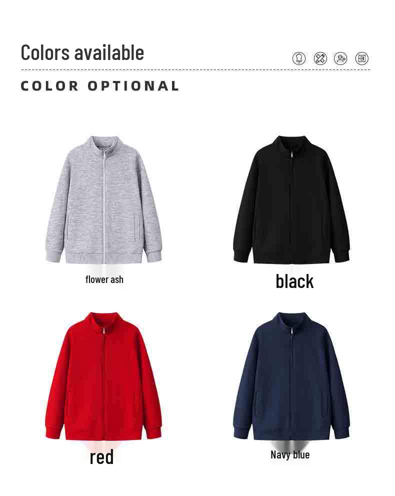 Printed Stand-up Collar Workwear Jacket with Custom Logo