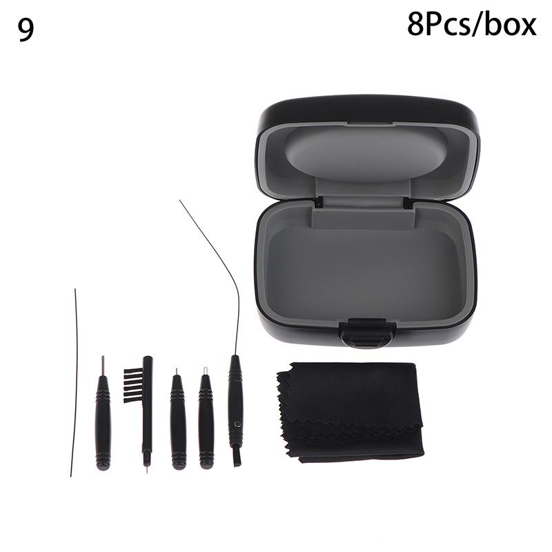 1 Set Hearing Aid Cleaning Tool Hearing Aids Cleaning Kit Brush Vent Cleaner Cleaning Wire With Magnet And Wax Loop Cleaning Set