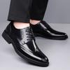 Fashion Men Business Leather Shoes Anti-slip Wearable Men's Leather Oxfords Shoes Comfort Wedding Office Breathable Pointed Casual Shoes