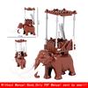 Creative Medieval Lotr Castle Knight Rome Spartacus Orc Elephant Chariot Siege Engine Model Building Blocks Bricks Toys Gift