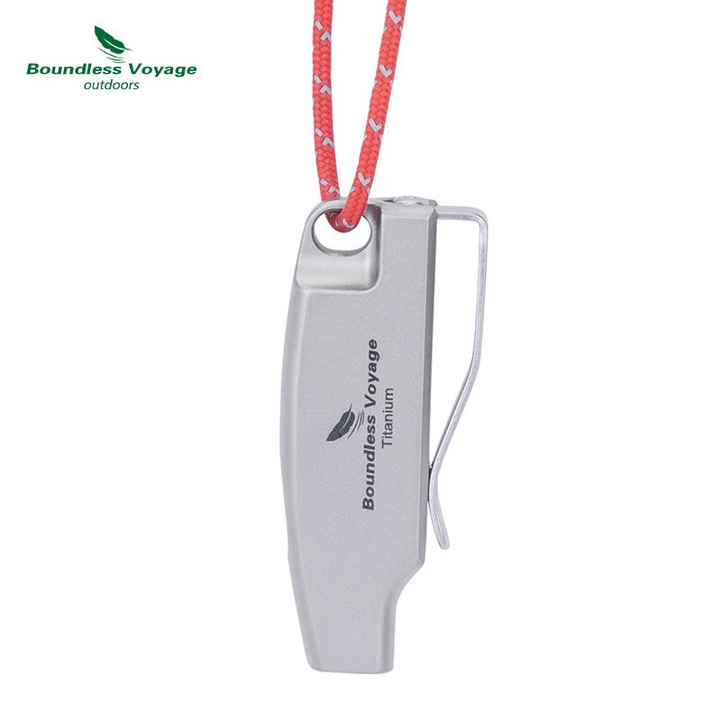 Ultralight Titanium Emergency Survival Whistle - 120dB, Portable & Durable