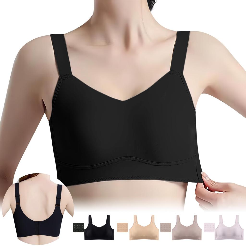 Bra that makes your breasts look smaller over two makes even D cups look reduces comes with an extension strong holding makes your breasts look high