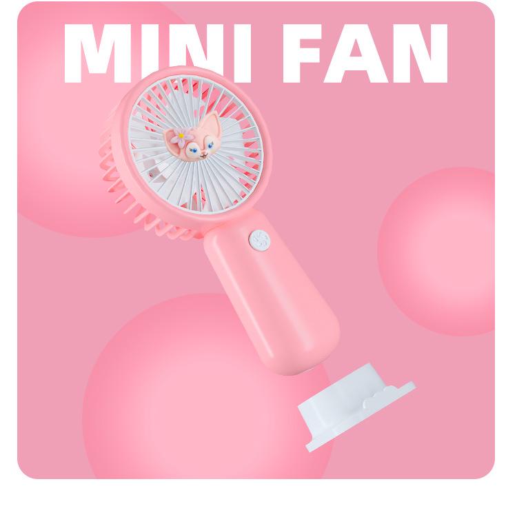 Portable Mini Cartoon Flower USB Desk Fan - Student Gift