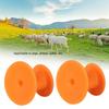 100pcs Livestock Number Ear Tag Label Marker Accessory for Pig Cow Sheep AnimalOrange Round 30x30mm