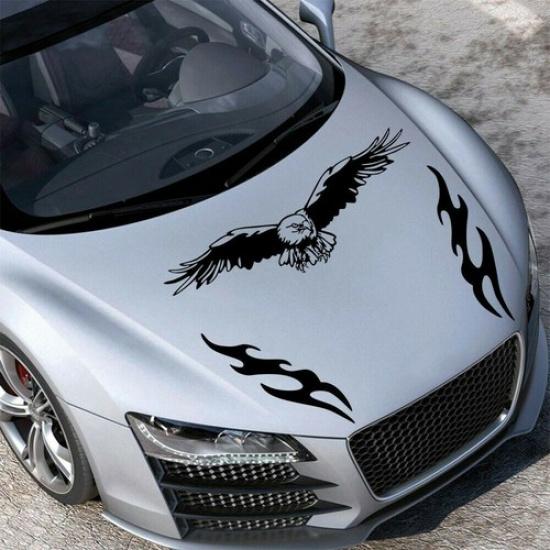 Car Hood Door Sticker Body Animal Vinyl Decal Black Universal Decor Accessories