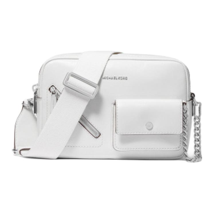 

Michael Kors Bryant Zip Closure Leather Crossbody Bag Medium Unisex Bags Pure-White 32S6SYTC6L-OPTICWHITE Shopping Bag Set(Basic Set+Shopping Bag)