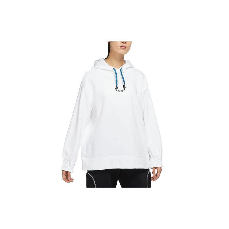 

Nike Спортивная одежда с флисовой подкладкой, свободная толстовка с капюшоном, женская, белая DO7409-100 XS