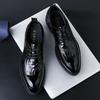 2025 Wenzhou leather shoes British style derby shoes dress commuter black wedding men's high-end business shoes real sheepskin