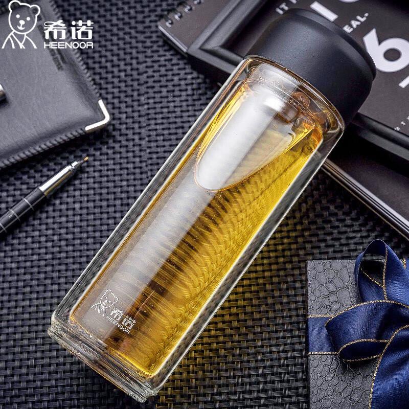 Xinuo XN-6772 Double-Wall Glass Tea Infuser Bottle 320ml