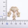 Nidin Hot Sale Son Daughter Heart Gold Plated Cubic Zirconia Family Girl Boy Pendant Necklace Chain Jewelry For Mother Gift