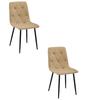LIBRA Chair - Brown Fabric / Black Legs X 2