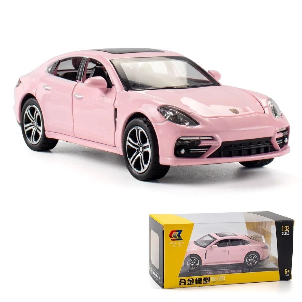 

1/32 Porsche Panamera Diecasts Игрушечные машинки Миниатюрные литые модели машинок для моделирования автомобилей Модель автомобиля Подарки на день рождения для детей Коллекция розовый