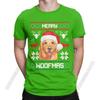 Unisexs TShirt Golden Retriever Merry Woofmas Christmas Crazy Cotton Tee Shirt Stylish Chic Dog T Shirts Round Collar Clothes