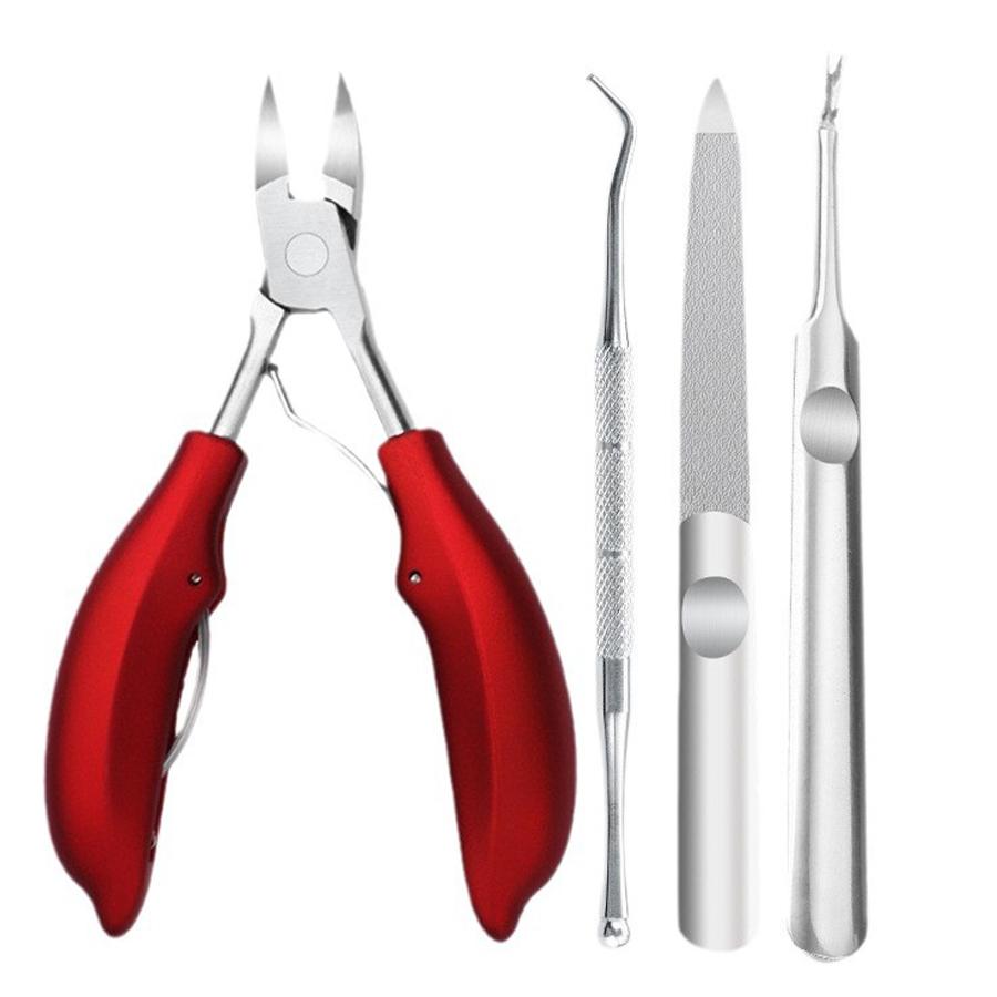 Pedicure Tool for Thick & Ingrown Nails Toenail Clippers Kits Stainless Steel Super Sharp Curved Blade Grooming Nail Tool