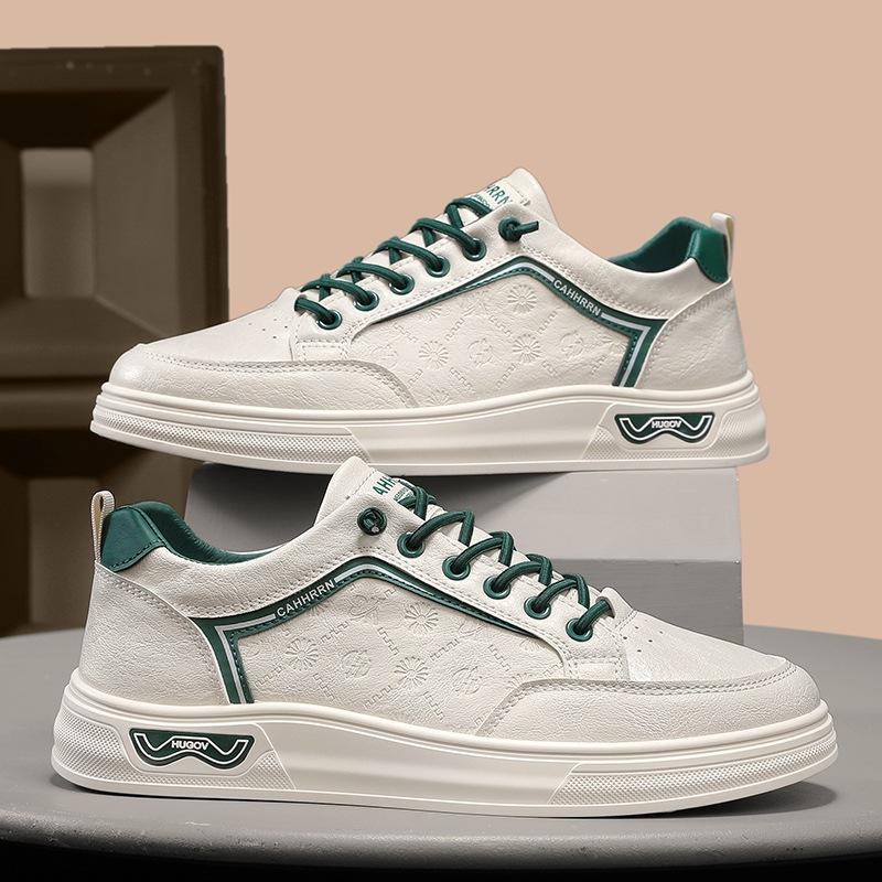 

Четыре сезона Маленькие белые туфли Мужская модная обувь Трендовая обувь для сноуборда Студенческая весенняя мужская обувь Кожаная обувь для спорта и отдыха 2025 39