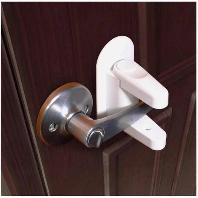 Child Baby Safety Lock Rotation Proof Professional Door Adhesive Security Latch Multi-functional Simple,Durable ABS Tool-free Installation