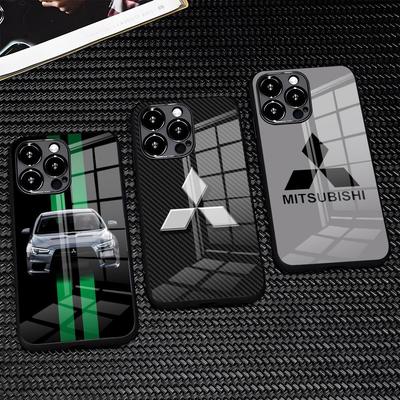 JDM B-B-MitsubishiES Telefoonhoesje Voor IPhone 17 Pro Max 16 15 14 Pro Max 13 11 X Xs Xr 8 7Plus Glazen Cover