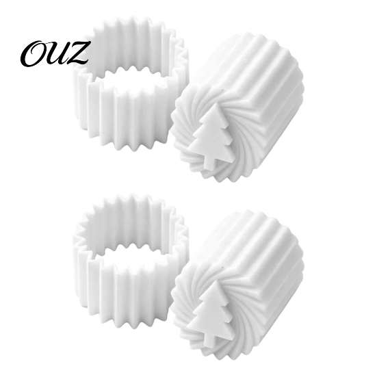 Pastry Embossing Mold Double-Sided Mooncake Press Mold, 2-in-1 Plastic Stamp, Christmas Homemade Dessert Tree Design Decorative Baking Tool
