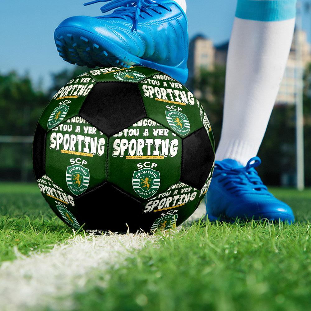 1pc Sporting CP Soccer Ball Size 5 Indoor Soccer Ball Fashion Colorful Backyard Game - Great For Sports Fans Gift HE56