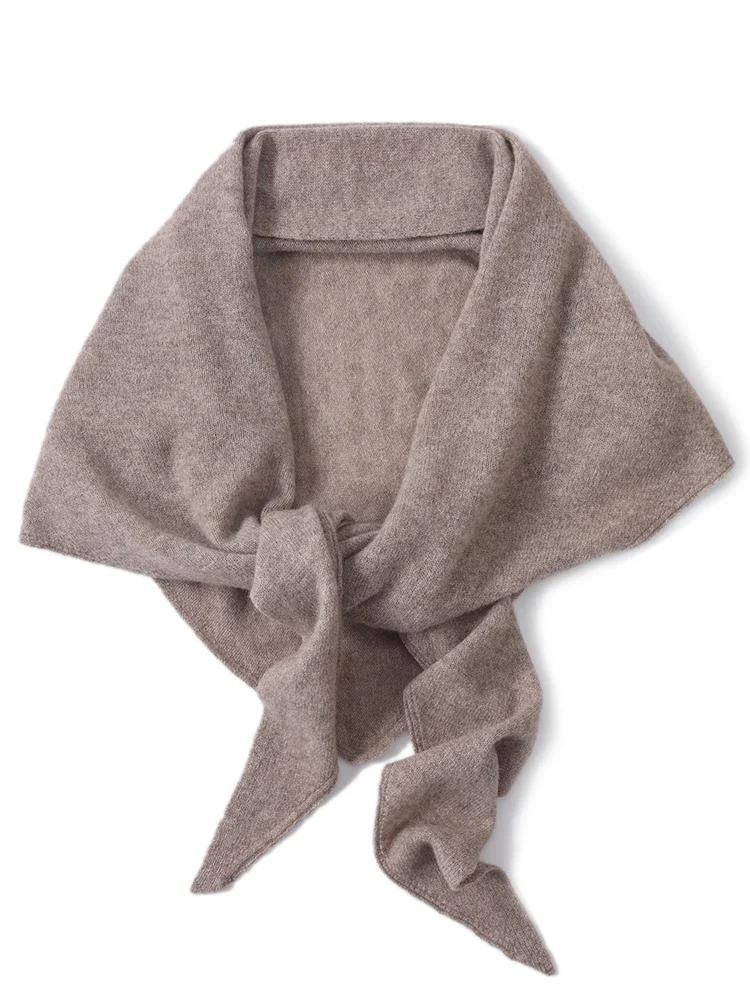 

Тренд 2024 Большой треугольный платок-шарф 100% шерсть Женские вязаные аксессуары Накидка Повседневный Мягкий Теплый Каппа Уютный Черный Серый Красный One Size