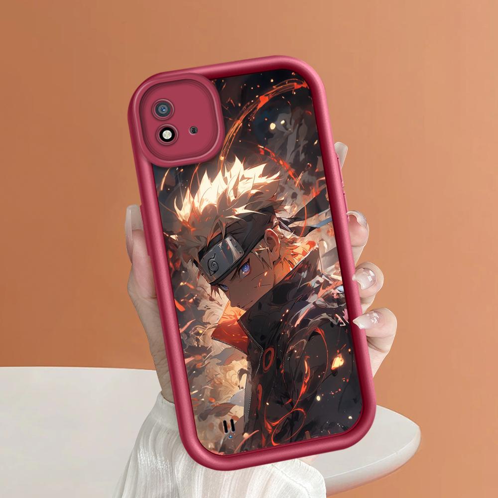 Soft Silicone Square Ladder Printing Pattern Phone Casing Full Cover Camera Shockproof Protection Rubber Case for OPPO Realme