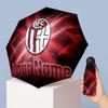 Bologna FC Manual Five Fold 8 Rib Umbrella Support Custom Text, Lightweight Travel Umbrella
