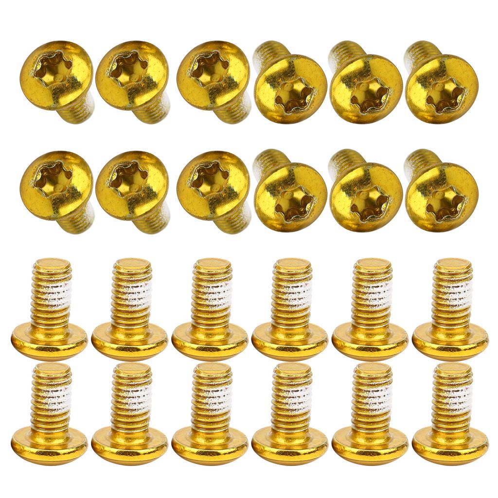 24pcs Disc Brake Screws T25 Colorful S M5x10mmCelsius0.4in Steel Wear Resistance