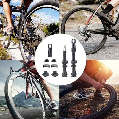 Bike Tire Valve Stem Tubeless Valve Core with Square Base and Washers Wheel Parts for Child Cyclist Sooter Outdoor Men Dirt