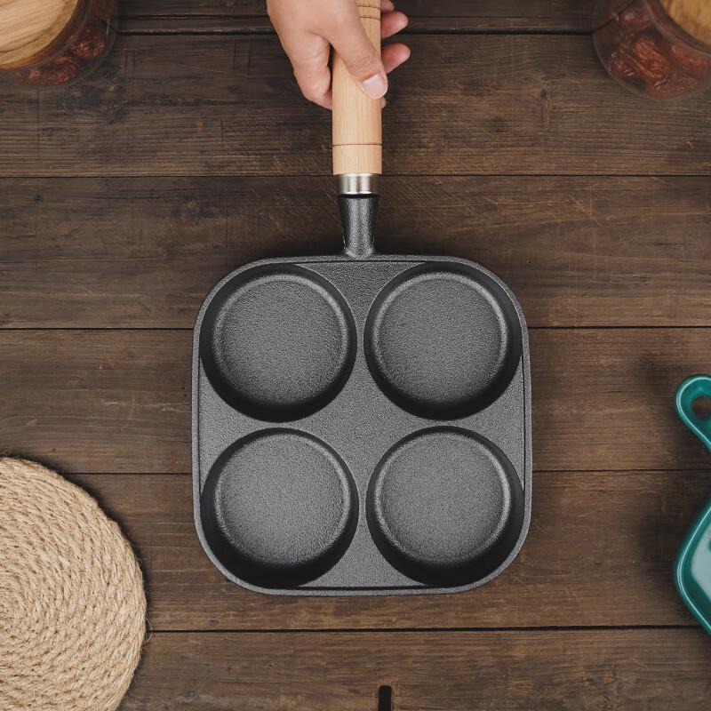 Cast Iron 4-Hole Egg Frying Pan