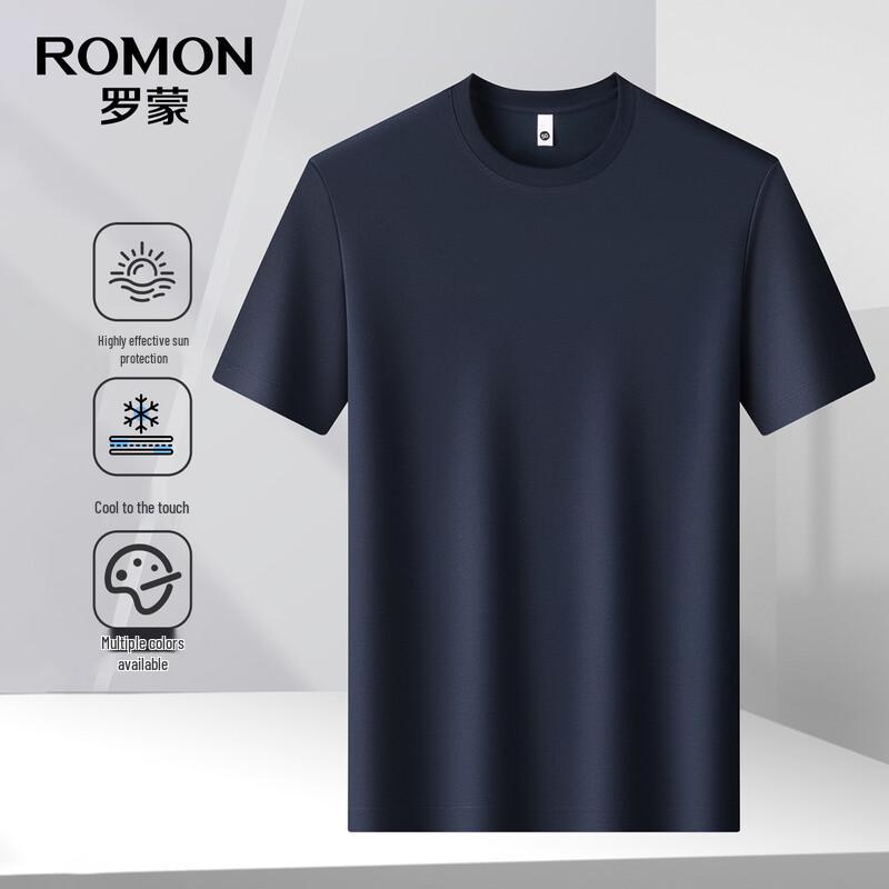 ROMON Unisex UPF50+ Ice Silk Cooling Short-Sleeve T-Shirt