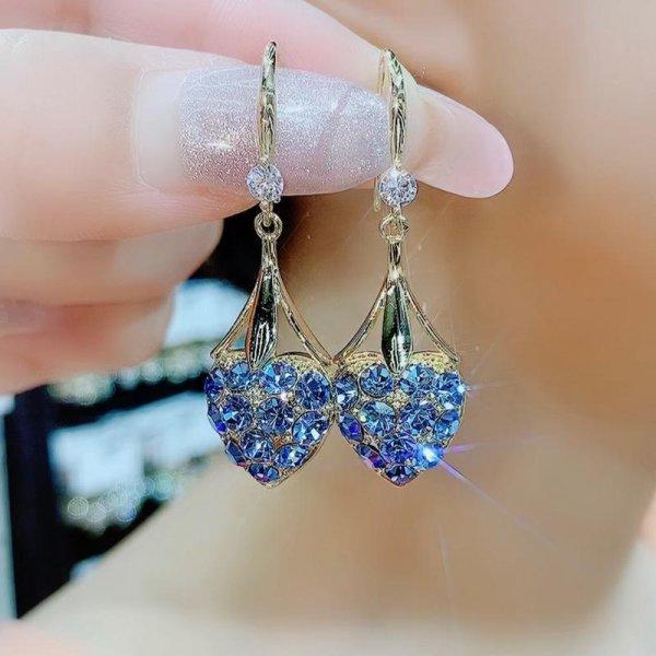Exquisite Opal Flower Earrings For Women Rhinestone Long Tassel Zircon Earring Girls Wedding Party Temperament Jewelry 2025 New