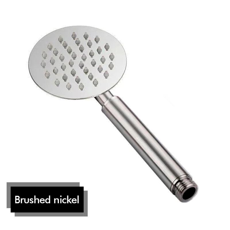 Gunmetal Hand Shower Round Head High Water Pressure Bathroom Portable Handheld Shower 304 Stain Steel Accessories