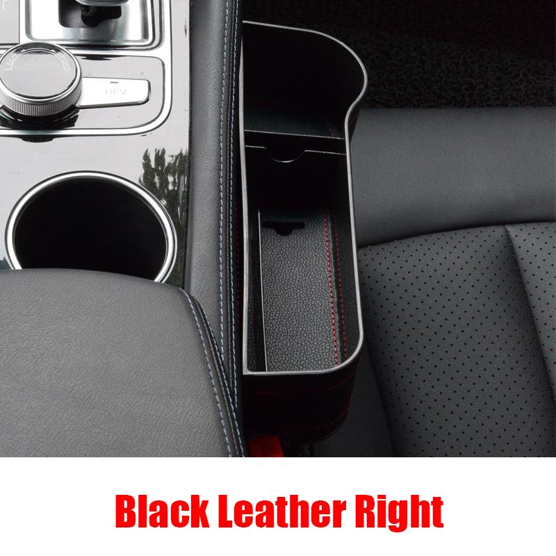 Leather Car Cup Holder Seat Side Pockets Storage Holder Auto Seat Gap Crevice Storage Organizer Box Auto Interior Accessories