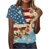 Women T Shirt 3D Printed Top Blouse United States 250th Print T Shirt Short Shirts Summer Tops Tees