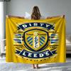 1PC Leeds United Custom Name Patterned Flannel Blanket Suitable For All Seasons for Home Decor Warmth and Comfort Gifts Holiday Present