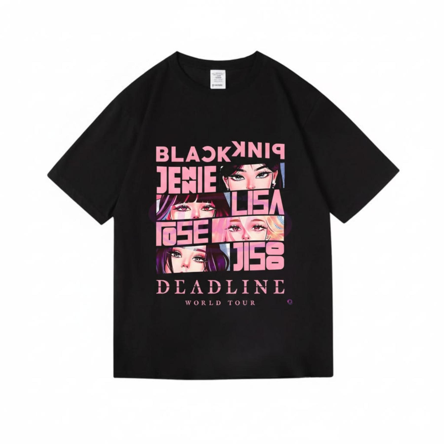Unisex T Shirt Oversized Plus Size BLACKPINK Deadline World Tour S