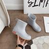 Unisex Waterproof Mid-Calf Rain Boots Non-Slip PVC Rain Shoes Simple Casual Style