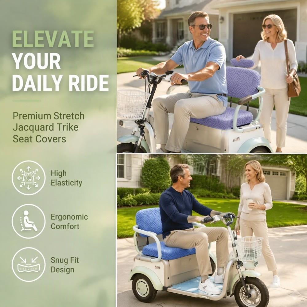 Universal Fit Electric Tricycle Seat Cover Leather Seat Cover Electric Tricycle