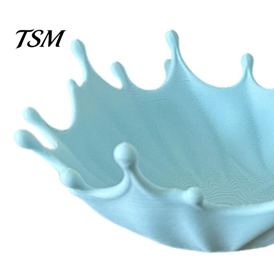 Small Trinket Holder 3D Printed Jewelry Tray for Rings Earrings Bracelets, Ocean Splash Coastal Style Organizer Dish, Decorative Desktop Home